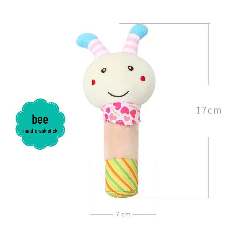 BBSKY Plush Rabbit Baby Rattle and Squeeze Toy