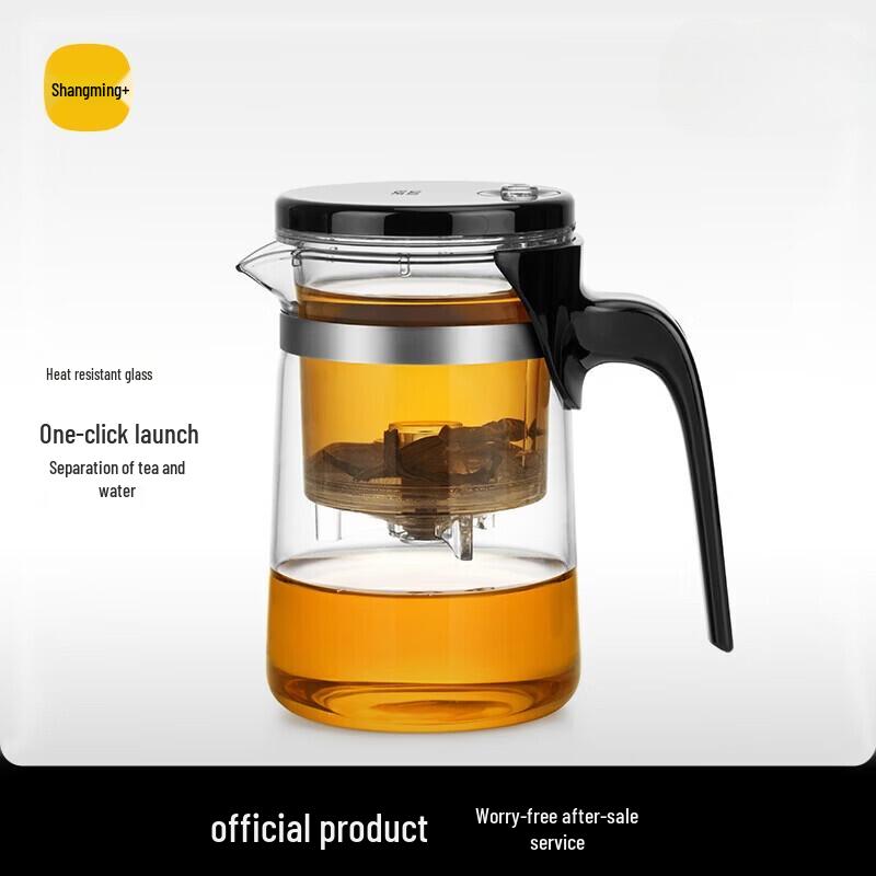 SAMADOYO Glass Teapot with One-Touch Filter
