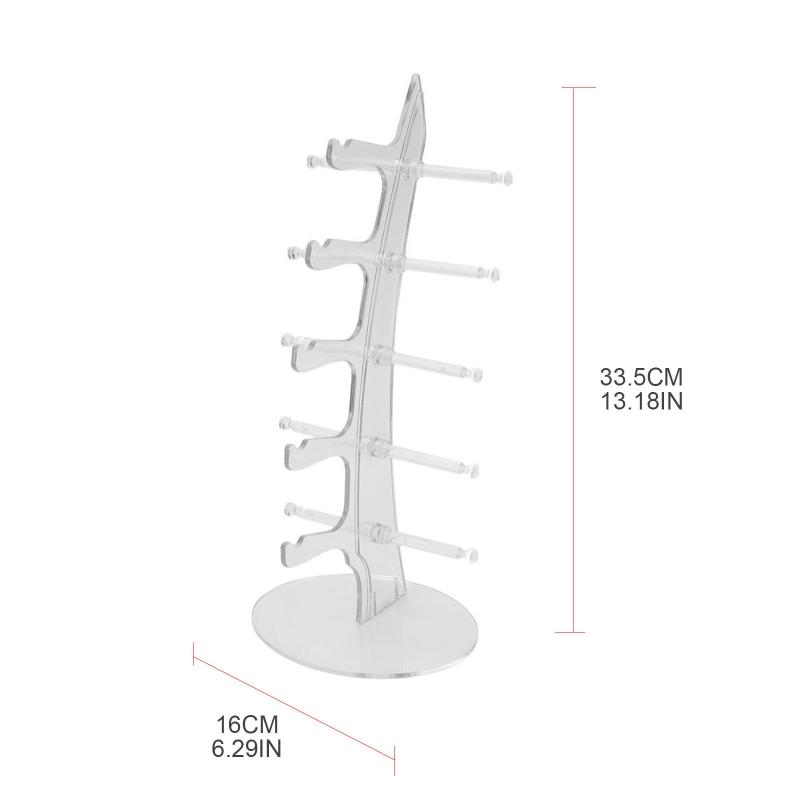 Glasses Storage Show Rack 5 Layers Sunglasses Stand Eyewear Holder Frame Acrylic Display Racks for Counter Tabletop