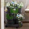 Strawberry Planter Strawberry Vertical Stackable Tower Pot Gardening Planter With Removable Wheels For Succulents Flowers