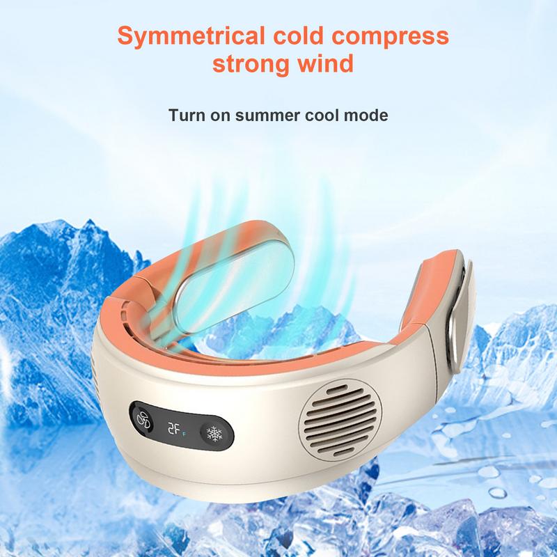 Ventilatore da collo senza pale 5000mAh Ventilatore senza pale a mani libere Ventilatore personale indossabile Senza pale Ricaricabile Design cuffie Collo flessibile