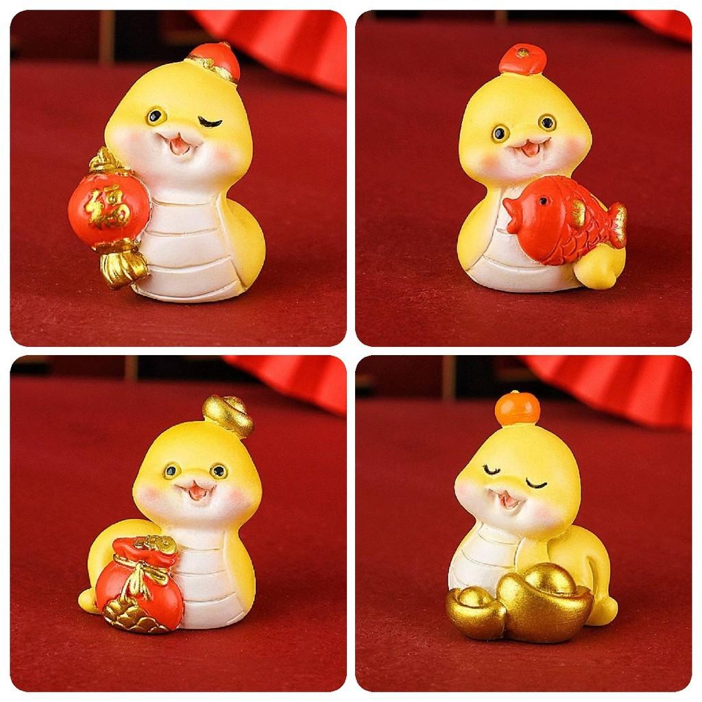 Year The Of Snake Mascot Toy Resin Cake Decoration Doll Room Gifts Decorate