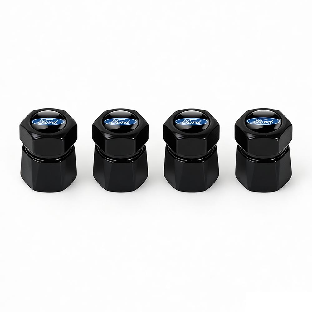 4x Aluminum Car Tire Valve-Caps Diamond Tyre Valve Airtight Cover Waterproof Dust For Ford mondeo mk3 Focus 2 3 Auto Accessories
