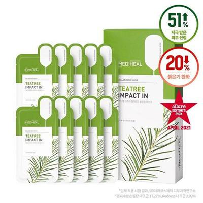 Teatree Impact In Balancing Pleťová maska 10 kusů
