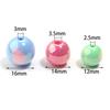 10/30pcs 12/14/16mm Love Heart Acrylic Beads Mixed Color Round Loose Beads For Jewelry Making DIY Bracelets Keychain Accessories