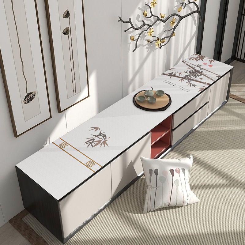 Waterproof Chinese Style TV Cabinet Tablecloth - Wash-Free Countertop Cover Mat
