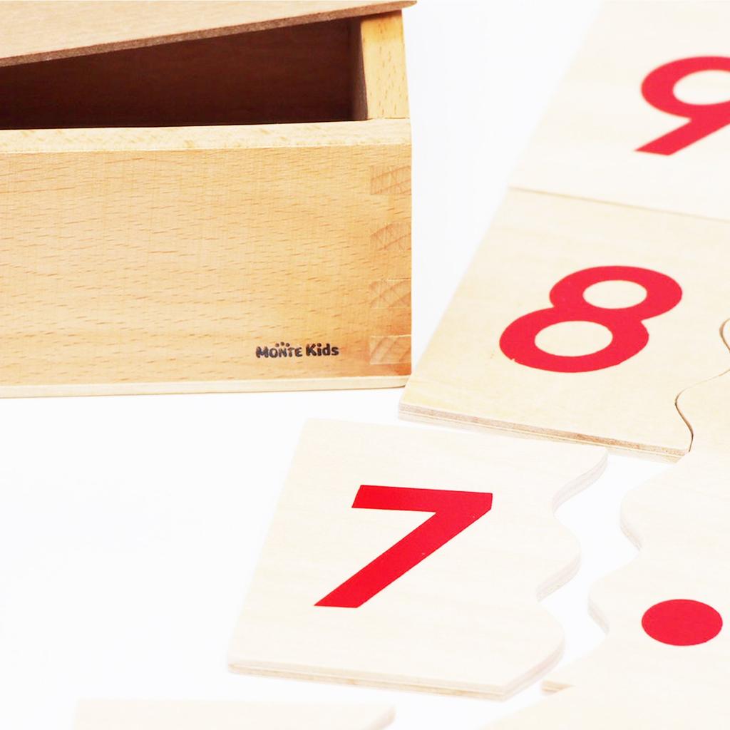 [MONTE Kids] Montessori Teaching Aids - Number Matching Puzzle - Montessori Monte Kids Educational Supplies, Learning Supplies, Authentic Teaching
