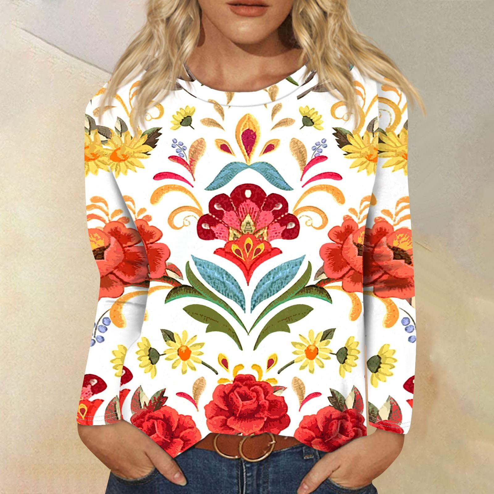 

Женская модная повседневная блузка с длинным рукавом и круглым вырезом, пуловер XXXXL красный