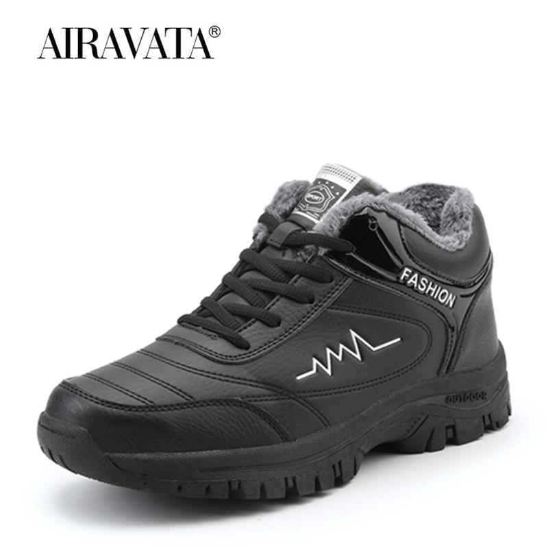 Men's Winter Boots Ankle Fashion Casual Outdoor Warm Plush Shoes Hiking Shoes