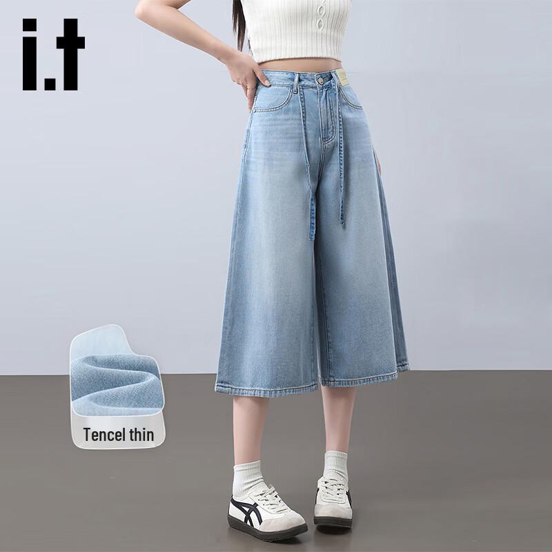 

Izzue It Женские джинсы из тенсела лиоцелла укороченные широкие M