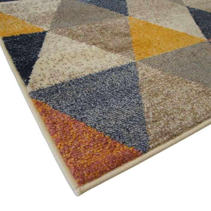 Tapis doux scandinave géométrique multicolore 133x170