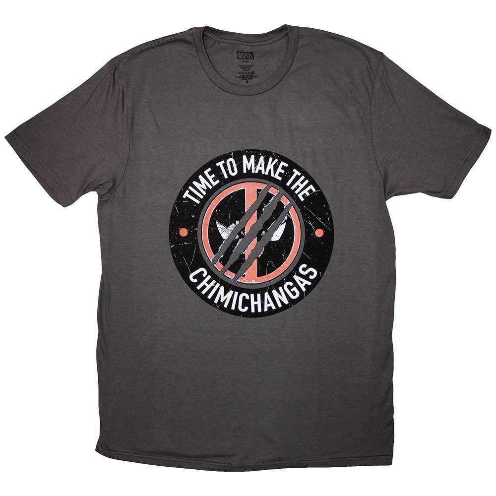 Marvel Comics Deadpool Chimichanga T-Shirt Grey New Unisex T-Shirt L