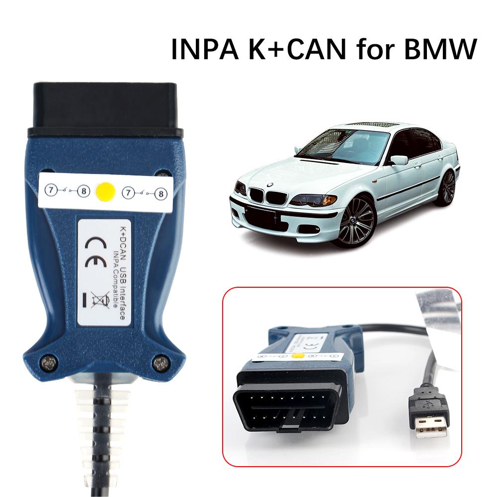 K+CAN for BMW E Chassis E46 E60 E87 MINI R50 OBD2 Scanner with Switch Car Diagnostic Tools INPA Cable FTDI FT232 Chip