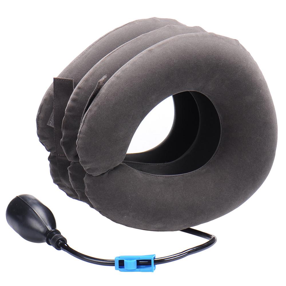 Luxury Portable Full-Velvet Inflatable Cervical Traction Neck Brace