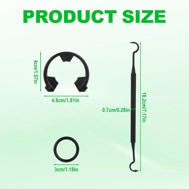 7337571 7170288 Universal Water Softener Seal Replacement Pack Includes 4 Clip 4 Seals & 1 Removal Tool for Softener