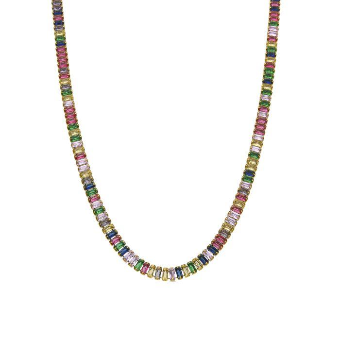 Collier - Luxenter - Gorys - Or jaune 18 carats - Zircone multicolore - Femme