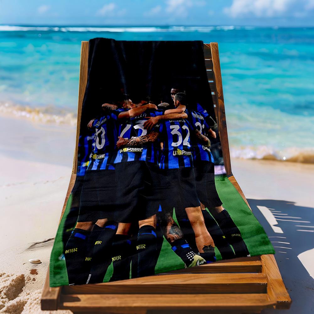 Inter Milan Beach Towel Quickdry Soft Microfiber Comfortable Lightweight Portable For Swimmingbeachcamping Travel Beach Accessoriesgym