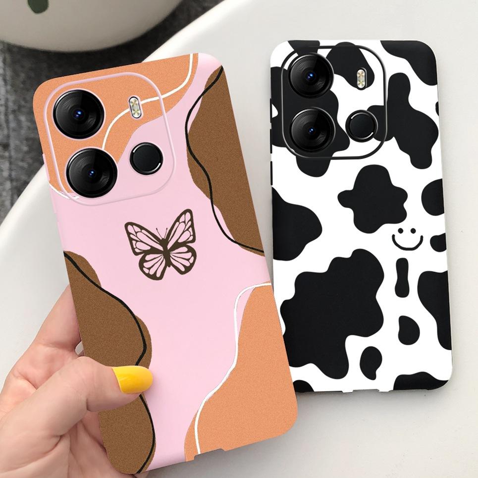 Phone Case for Infinix Smart 7 Plus Case X6517 Bumper Flower Girly Soft Silicone Cover for Infinix Smart 7 X6517 Funda Smart 7+