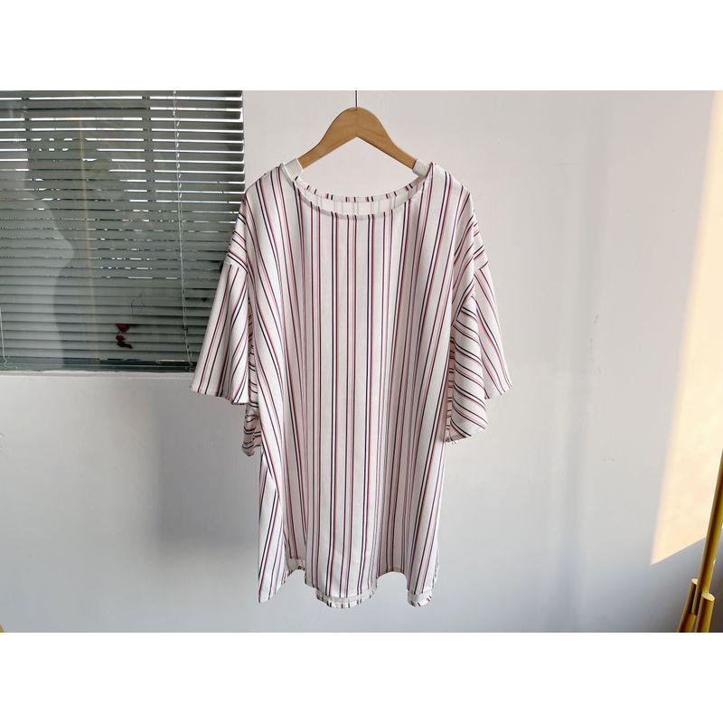 

Юг 10-14 K-стиль Футболка с коротким рукавом Лето Минималистичная Модная Свободная На каждый день Стройнящая Приталенная Половина рукава Топы H2 White Stripes 1 yard