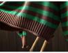 Women's Retro Striped Color Block Half High Neck Sweater - Loose & Casual Knitwear for Autumn/Winter 2026.