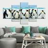 5Pcs Penguins Sea Antarctic Modern Decor Canvas Wall Art Pictures Paintings HD Print Home Decor 5 Panel 5 Pieces Poster