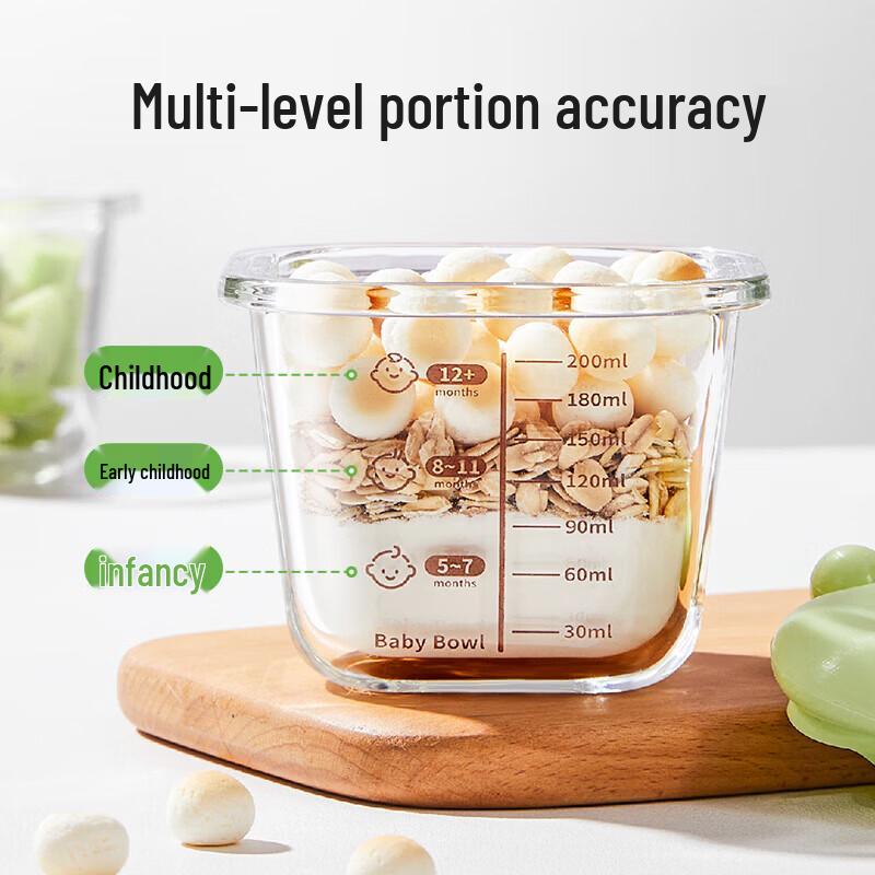 PLODON Baby Food Storage Glass Container