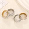 3/5 Row  Ring  Stainless Steel Wedding Engagement Rings For Women Men Jewelry Gift