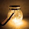 Solar Crackle Glass Jar Lights - Waterproof Warm White & Multi Color LED, Hanging Decor for Garden, Patio & Party