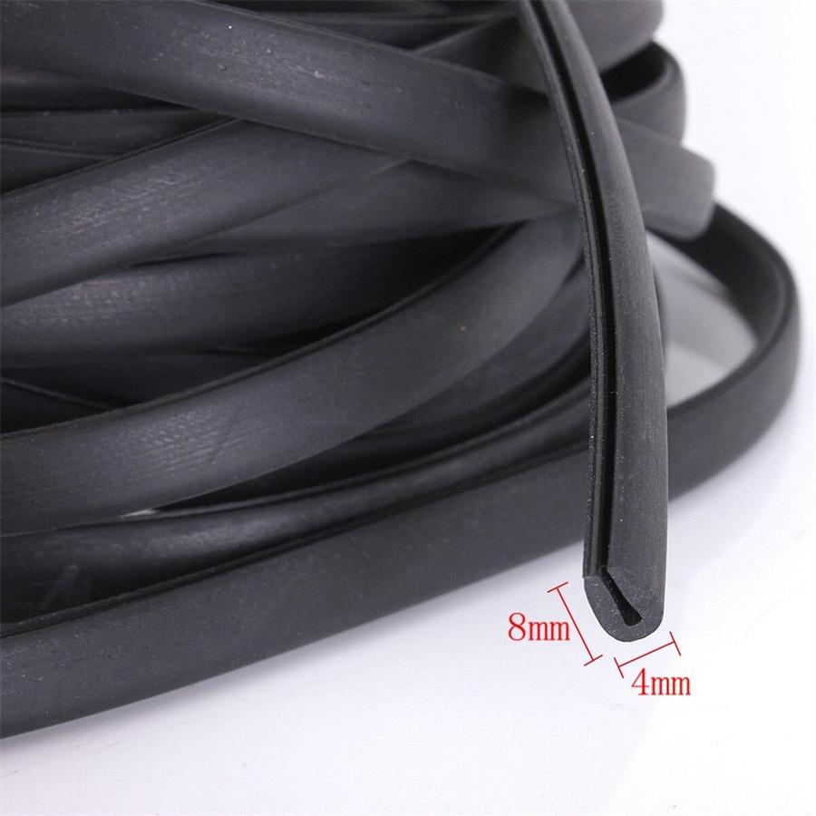 U Shape Rubber Strip 6m Black Car Body Protection