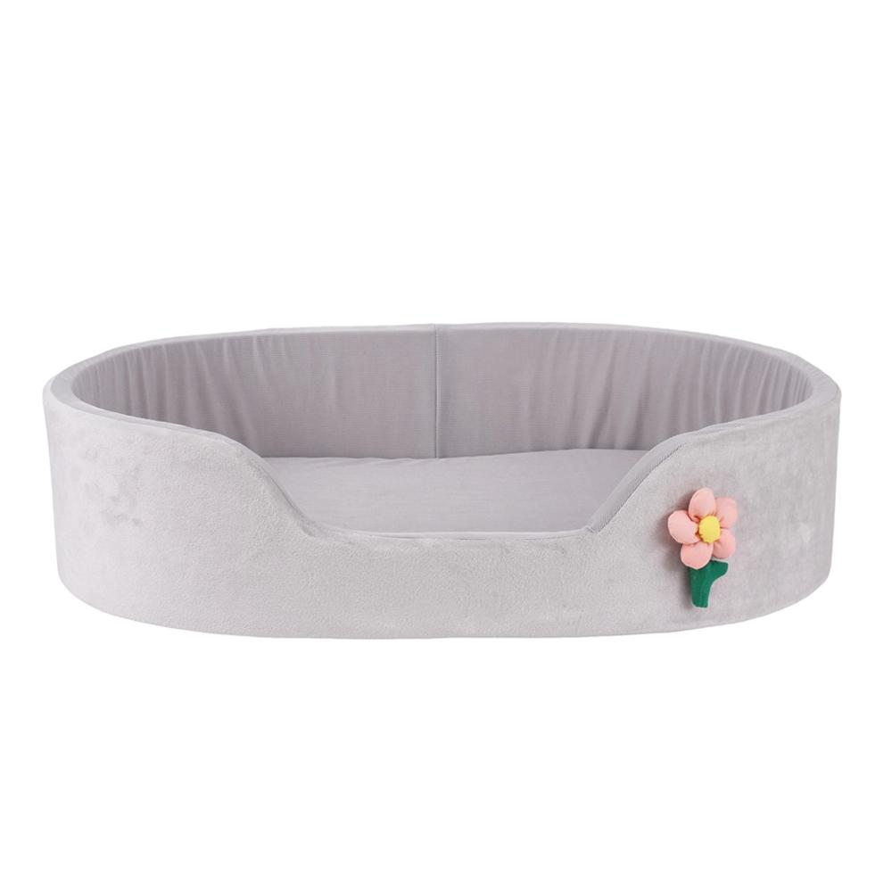 Elastic Flower Fencing Small Cat Bed Cushion Summer Breathable Cooling Dog Bed for Medium Dog Cushion Cat Basket Accessories