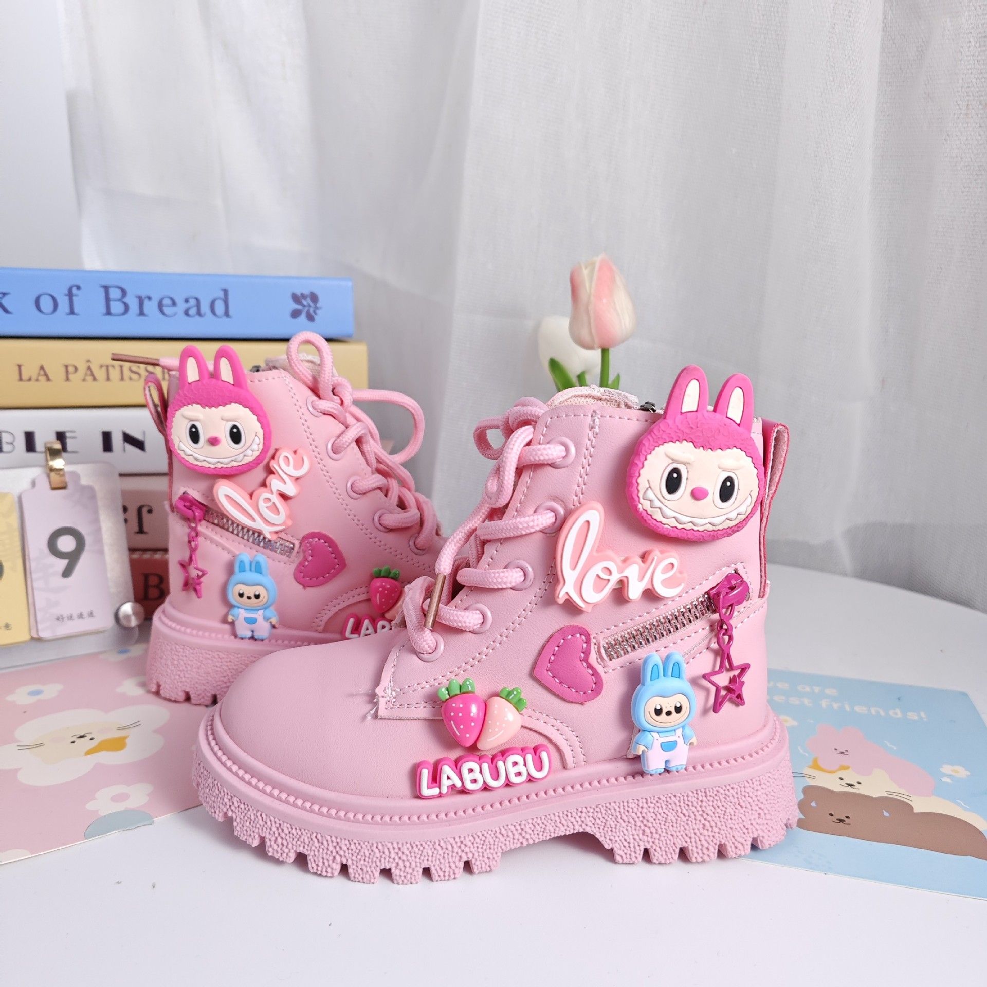 

Милые кожаные ботинки принцессы для девочек, модные одинарные ботинки для детей на осень и зиму 38