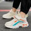 Children's shoes New girls breathable hollow mesh running shoes Boys double mesh leather children's lightweight casual sports shoes