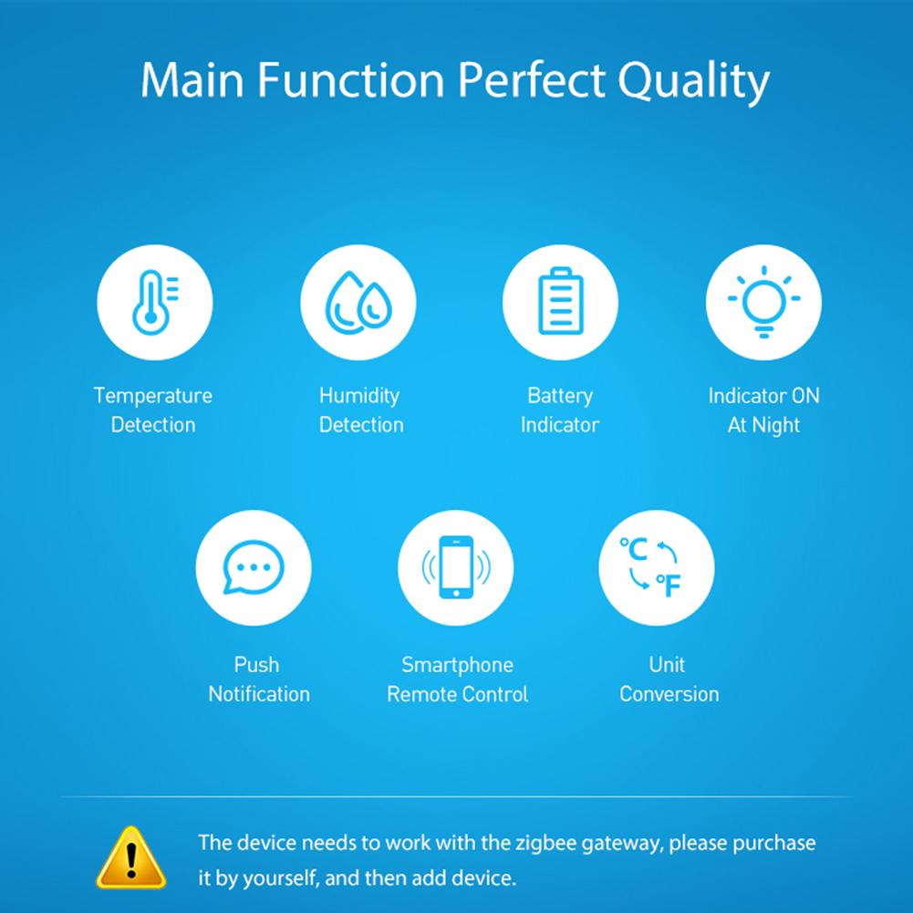 Satın alın Smart Home Temperature Humidity Sensor Tuya Zigbee ...