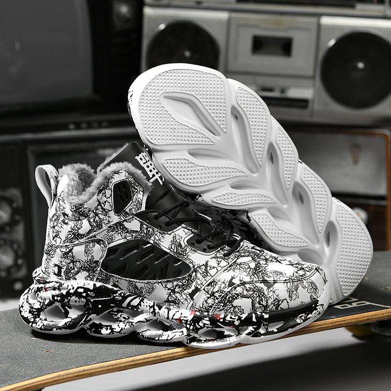 Shoes For Men New High-Top Beige Men Sneakers Chunky Men Shoes Heighten Fashion Casual Plus Size Damping Tennis Shoes Zapatillas