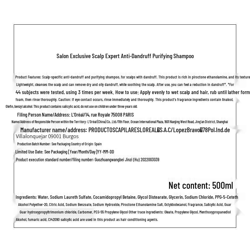 L'Oréal Professionnel Scalp Advanced Anti-Dandruff Purifying Shampoo