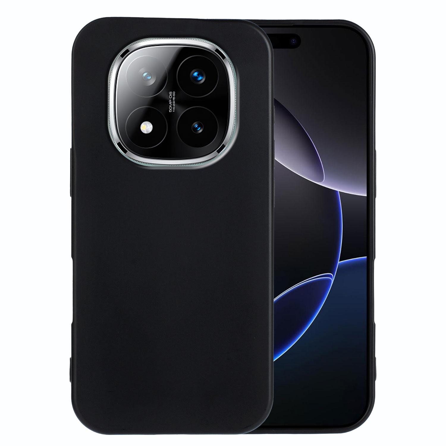 

For Xiaomi Redmi Note 14 Pro+ 5G/Xiaomi Poco X7 5G/Xiaomi Redmi Note 14 Pro 5G TPU Case Soft Matte Anti-fingerprint Phone Back Cover Black