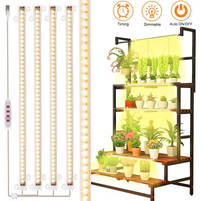 1/2/3/4 LED Strips USB Full Spectrum Phyto Lamp Dimmable Timer Seedlings Vegs Flower Growing Lamp Indoor Plants Grow Light