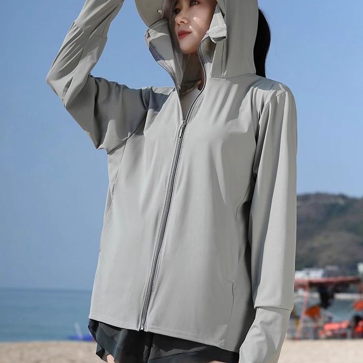 Women's UPF 50+ Detachable Large Brim Sun Protection Jacket - Ice Silk, Breathable, Spring/Summer Sunscreen Clothing