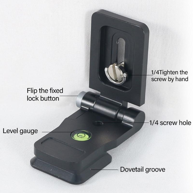 Universal Folding L Brackets for DSLR Cameras Vertical Horizontal Mount Quick Release Plate for Tripods Stabilizers