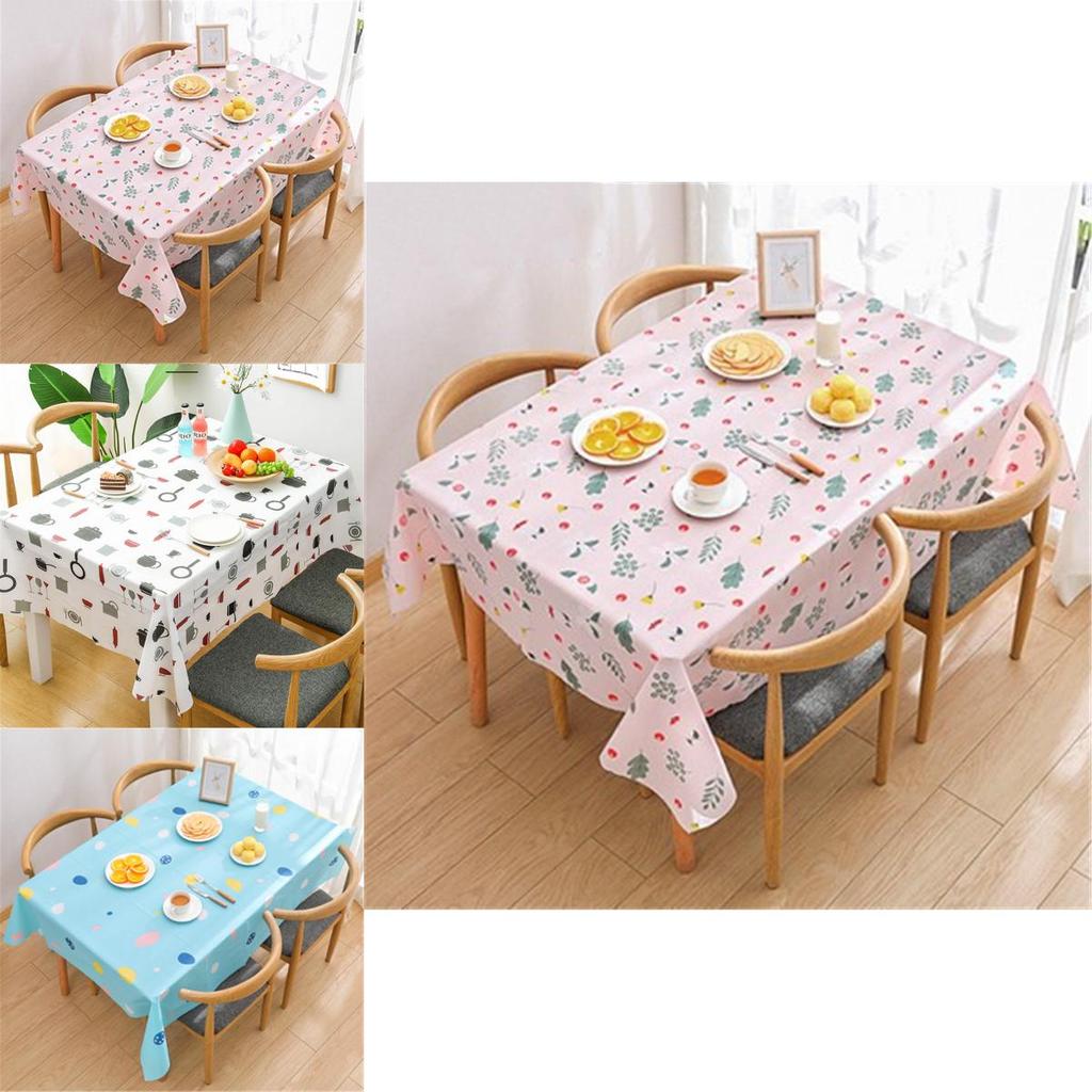 Waterproof Peva Tablecloth With Adorable Cartoon Design Perfect For Home Dining Decor
