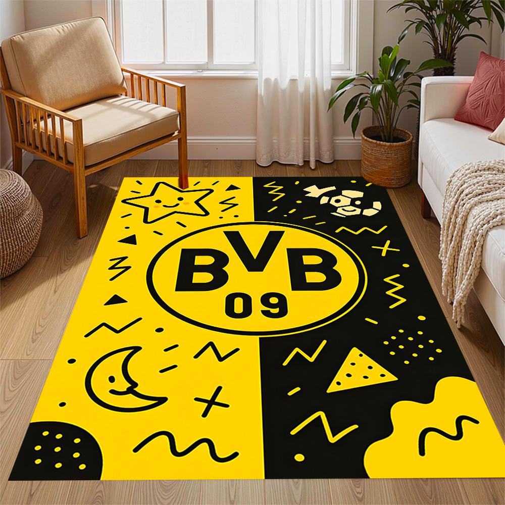 

Bvb 09 logo Splatter Art Themed Anti-Slip Rugs - Polyester Home Decor, Suitable for Bedrooms, Living Rooms, Doorways, Studios, and Decorations 100cmx120cm