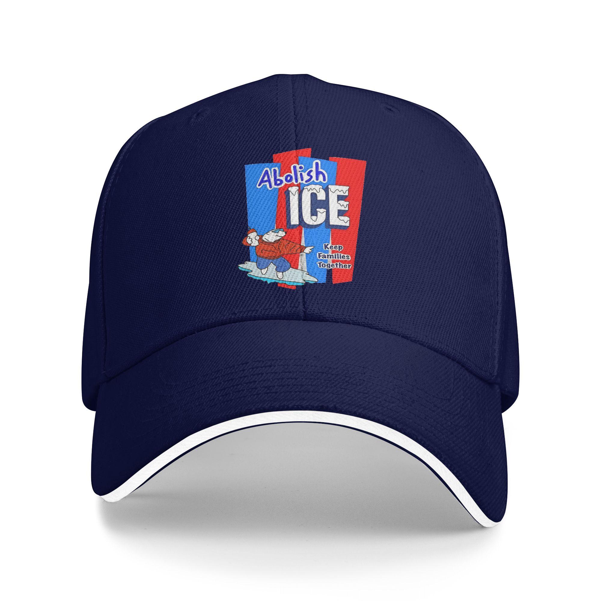 

Abolish Ice Baseball Cap Casual Hip Hop Hats Summer Men Women Outdoor Sports Baseball Caps As Picture темно-синий
