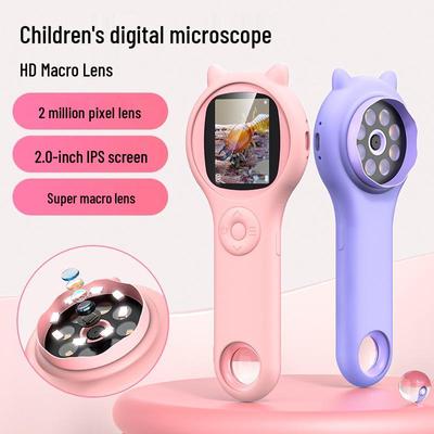 Nouveau Microscope Électronique d'Expérience Scientifique pour Enfants avec Écran de 2 pouces