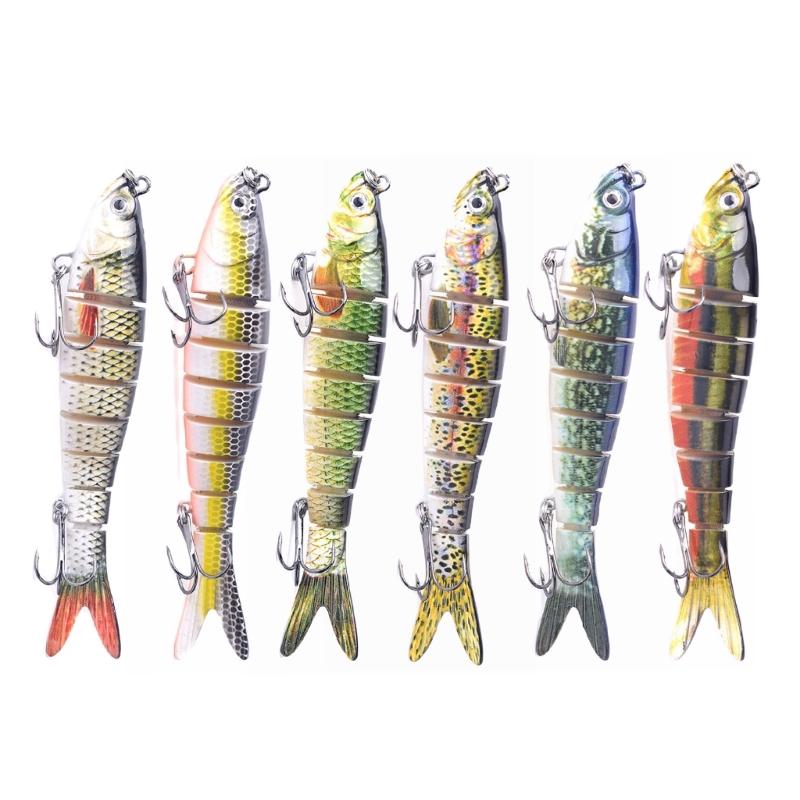Multi-Section Artificial Fishing Lures Fishhooks Jointed Swimbait Crankbait Fishing Realistic 3D Sinking Swimming Baits