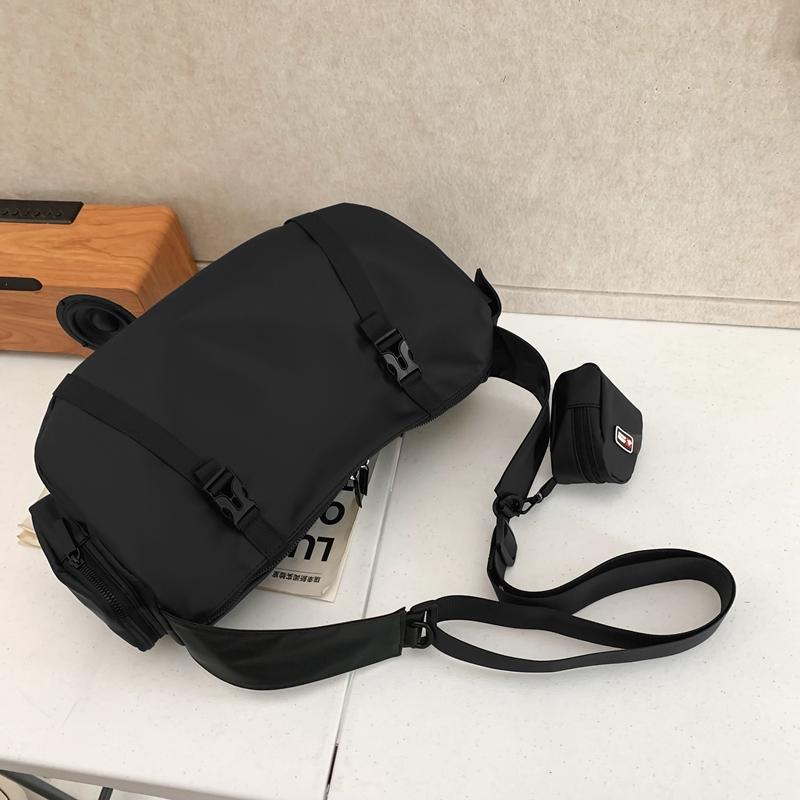 

Мужская и женская сумка через плечо, студенческая сумка на плечо, легкая сумка для пар, сумка-мессенджер Small чёрный