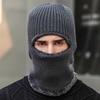 Thickened Winter Cap 2 In 1 Balaclava Hat Full Face Protection For Elderly Adults Winter Outings Daily Wear Earmuffs Hat Knitted