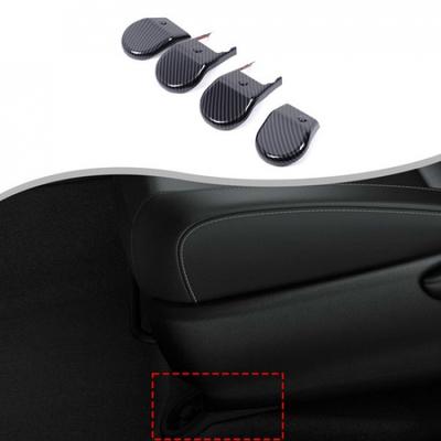 Carbon Fiber ABS Seat Foot Screw Cover Trim for Toyota Hilux 2015-