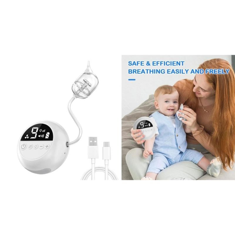 Powerful Electric Nasal Aspirator with Melodies & Gentle Illumination Rechargeable Nasal Suction Device Nasal Vacuum