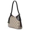 GUCCI GG Emblem Monogram Coated Fabric Handbag, Shoulder Bag Small Women's Beige & Dark Brown 815218-FAEAA-9765