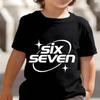 Boys' 67 Number Graphic 3D Print T-Shirt Comfortable Crew Neck Short Sleeve Top Summer Casual Everyday Sports Children's T-Shirt